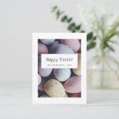 イースターエッグパステルハッピーイースターファミリー シーズンポストカード (スタンド正面)