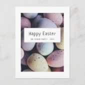 イースターエッグパステルハッピーイースターファミリー シーズンポストカード (正面)