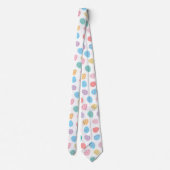 イースターエッグパターンキュートカラフルホリデー ネクタイ (裏面)