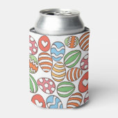 イースターエッグパターンクーラーボックスカラフル – 休日 缶クーラー (缶正面)