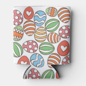 イースターエッグパターンクーラーボックスカラフル – 休日 缶クーラー (正面)