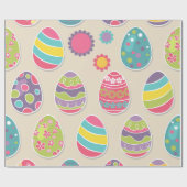 イースターエッグパターン包装紙 ラッピングペーパー (フラット)