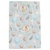 イースターエッグパターン春バニーミディアム抱き枕 ミディアムペーパーバッグ (正面)