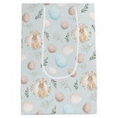 イースターエッグパターン春バニーミディアム抱き枕 ミディアムペーパーバッグ (裏面)