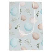 イースターエッグパターン春誕生日 ミディアムペーパーバッグ (裏面)