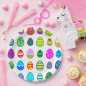 イースターエッグパターン ペーパープレート (パーティー)