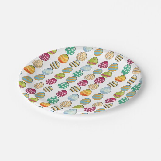 イースターエッグパターン ペーパープレート (アングル)