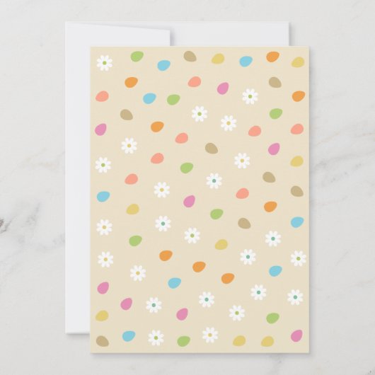 イースターエッグパーティの招待状用狩り 招待状 (裏面)