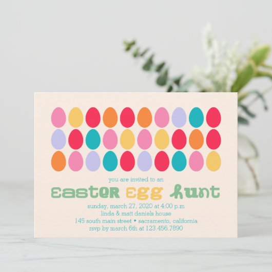 イースターエッグパーティの招待状 招待状 (スタンド正面)