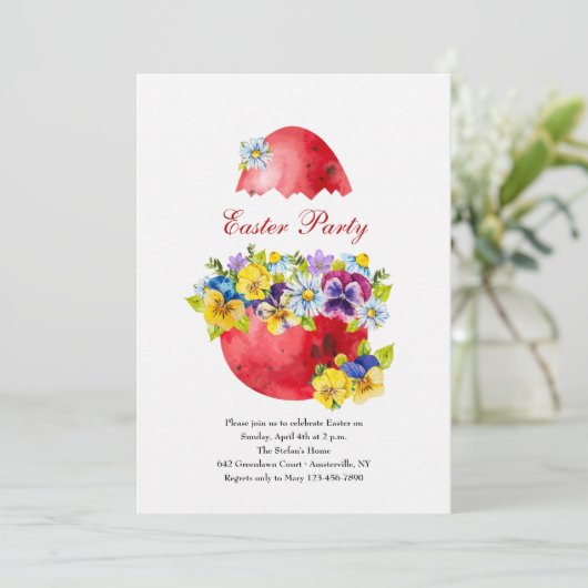 イースターエッグパーティの招待状 招待状 (スタンド正面)