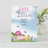イースターエッグパーティー 保存日付 招待状 (スタンド正面)