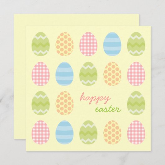 イースターエッグピクニックパーティの招待状 招待状 (正面/裏面)