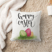 イースターエッグピロー、ハッピーイースターピロー クッション (ブランケット)