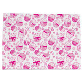 イースターエッグピンクグラフィックの好意抱き枕 ラージペーパーバッグ (裏面)