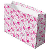 イースターエッグピンクグラフィックの好意抱き枕 ラージペーパーバッグ (裏面アングル)