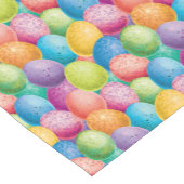 イースターエッグピンクパープルグリーンブルーパターン ショートテーブルランナー (コーナー)