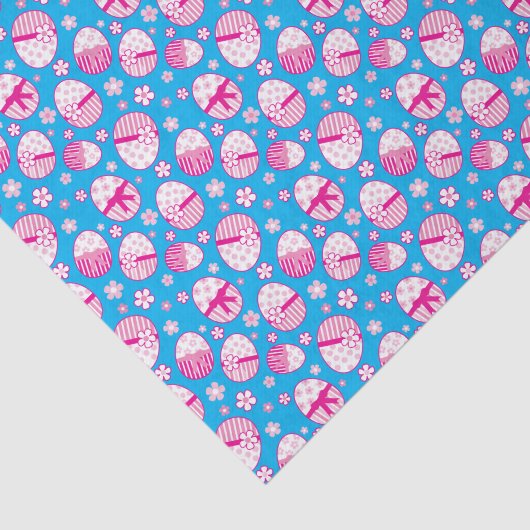 イースターエッグピンク白カスタム色のギフトティッシュ 薄葉紙 (詳細)