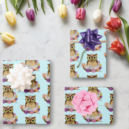 イースターエッグフクロウネスト ラッピングペーパーシート