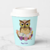 イースターエッグフクロウネスト 紙コップ (正面)