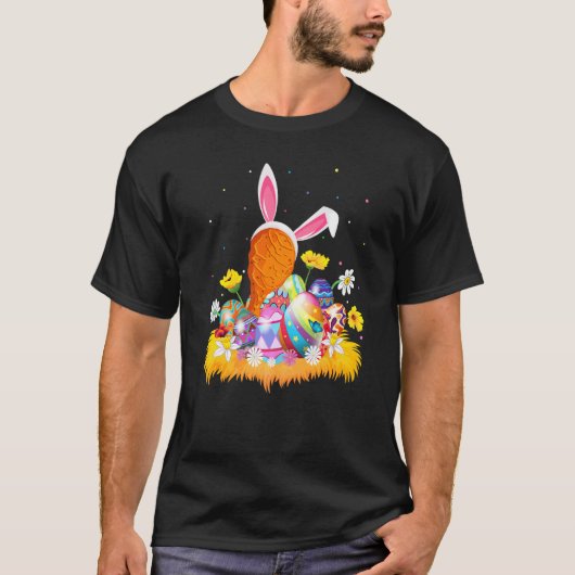 イースターエッグフライドチキン イースターの日曜日 Tシャツ (正面)