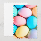 イースターエッグフラットホリデーカード シーズンカード (正面/裏面)