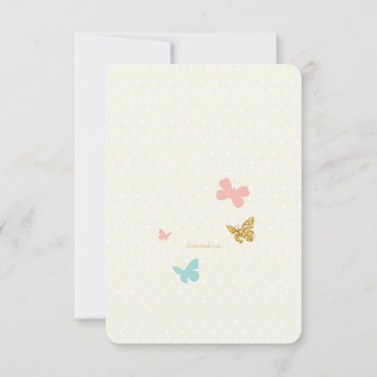 イースターエッグフレームの写真の招待状 招待状 (裏面)