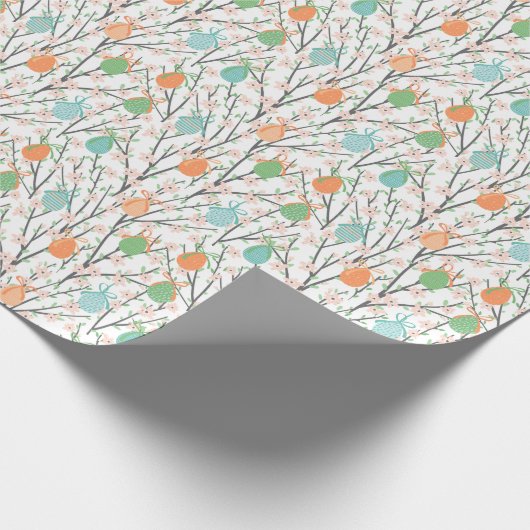 イースターエッグフローラ木 |休日 ラッピングペーパー (角)