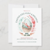イースターエッグフンイースターブランチ招待状 サンキューカード (正面)