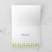 イースターエッグブラックラブラドールの子犬漫画 シーズンカード (内部)