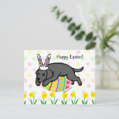 イースターエッグブラックラブラドール漫画 シーズンポストカード (スタンド正面)