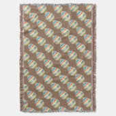 イースターエッグブランケットおもしろいイースターブランケットデコール スローブランケット (正面縦)