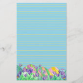 イースターエッグブルーライニング 便箋 (正面)