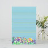 イースターエッグブルーライニング 便箋 (スタンド正面)