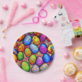 イースターエッグプレート ペーパープレート (パーティー)