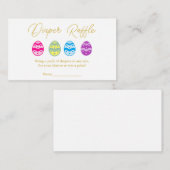 イースターエッグベビーシャワーおむつラッフル エンクロージャーカード (正面/裏面)