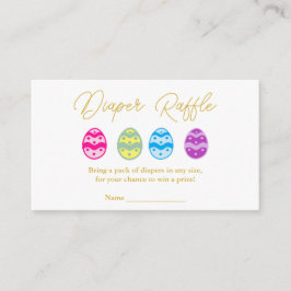 イースターエッグベビーシャワーおむつラッフル エンクロージャーカード