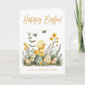 イースターエッグベビーダックホリデーカード シーズンカード (正面)