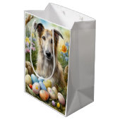 イースターエッグホリデーとウルフハウンドッグ ミディアムペーパーバッグ (裏面アングル)