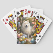 イースターエッグホリデーとサモエードドッグ トランプ (裏面)