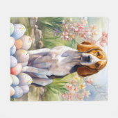 イースターエッグホリデーとトレイング・ウォーカーコンウンディング フリースブランケット (正面(横))