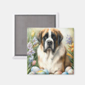 イースターエッグホリデーのあるサンベルナルドッグ マグネット (正面/裏面)