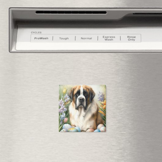 イースターエッグホリデーのあるサンベルナルドッグ マグネット (インサイチュ (食洗機))
