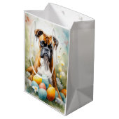 イースターエッグホリデーのあるボクサードッグ ミディアムペーパーバッグ (裏面アングル)