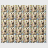 イースターエッグホリデー付きケルンテリア ラッピングペーパー (フラット)