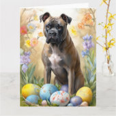 イースターエッグホリデー付きケーンコルソ カード (黄色い花)