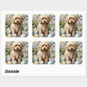 イースターエッグホリデー付きコックポー スクエアシール (シート)