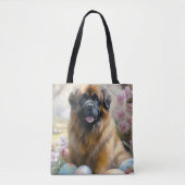 イースターエッグホリデー付きチベットマスティフ犬 トートバッグ (正面)