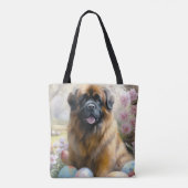 イースターエッグホリデー付きチベットマスティフ犬 トートバッグ (裏面)