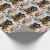 イースターエッグホリデー付きチベットマスティフ犬 ラッピングペーパー (角)