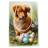 イースターエッグホリデー付きノバスコシアダックトーラー ミディアムペーパーバッグ (正面)